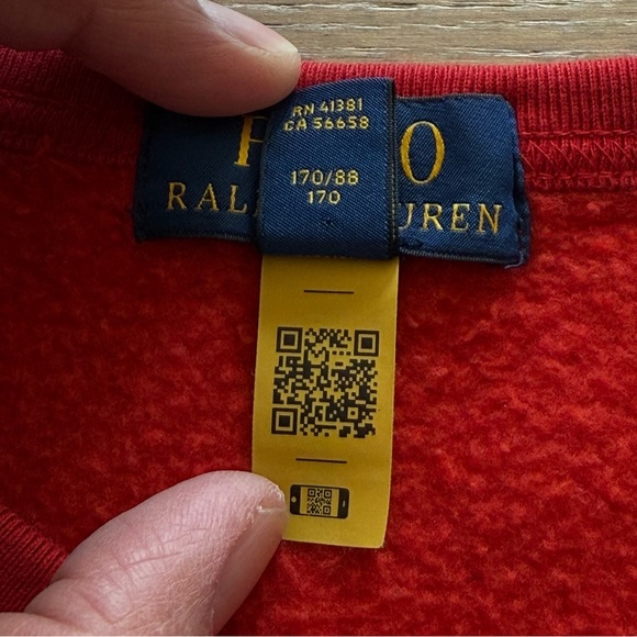 Polo by Ralph Lauren Red Sweater with Bear and Tree XL 18-20 - Picture 8 of 9